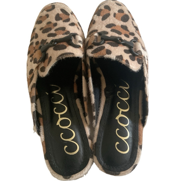 CCOCCI ADELIA Leopard Print Mules Size 9 black metal horsebit detail - Picture 7 of 14